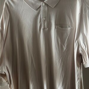 Banana Republic Factory Men’s Cream Polo Shirt with Chest Pocket XXL TALL